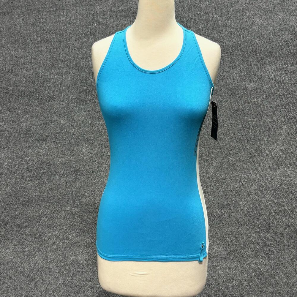 Ralph Lauren Tank Top Womens XS Blue White Colorblock Active Workout New